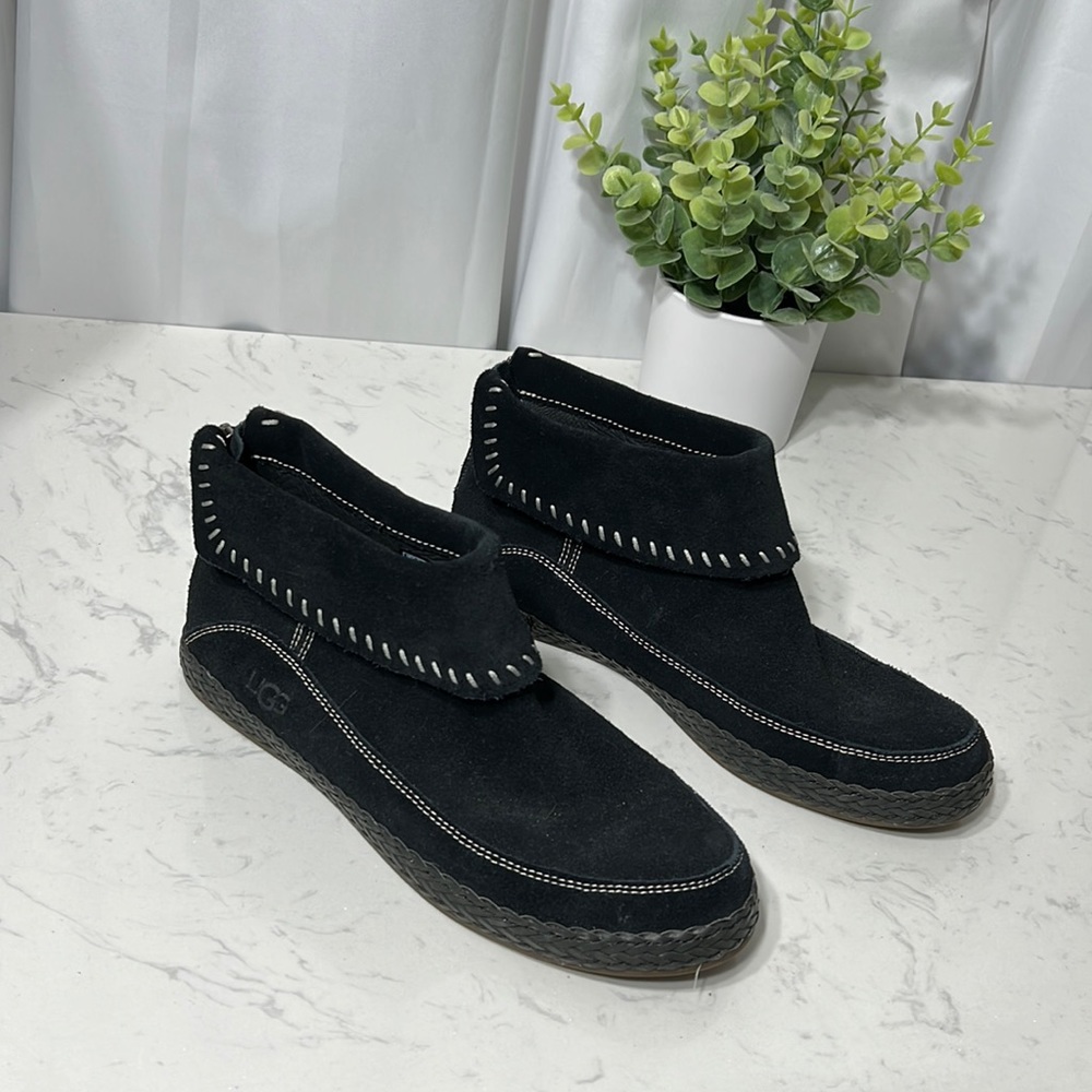 UGG suede leather ankle moccasin booties